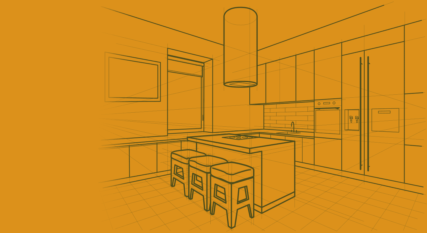 Plano de cocina decorativo